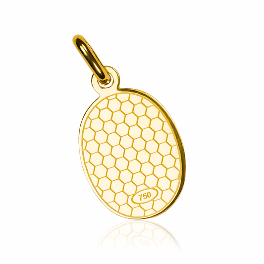 Dije Guadalupe Laser S I de Oro 18K. Diseñado por Joyería Caracas con la más alta calidad, cuenta con garantía de por vida.