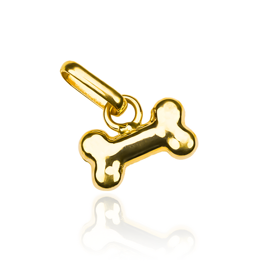 Dije Huesito. Hecho con oro de 18K y elaborado por Joyería Caracas, su calidad es indudable. Además, cuenta con una garantía para toda la vida.