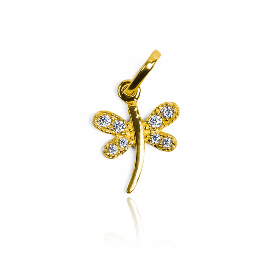Dije Libélula M JT. Inscrito en Oro 18K y elaborado por Joyería Caracas, cuenta con garantía de por vida.