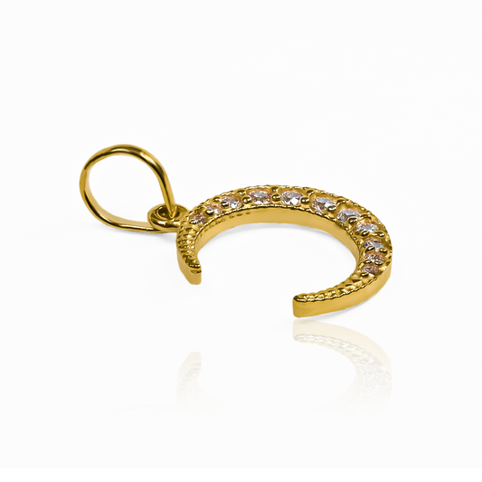 Dije Luna cristales L JT es una joya exclusiva de Joyería Caracas, hecha de Oro 18K, cuenta con garantía de por vida.