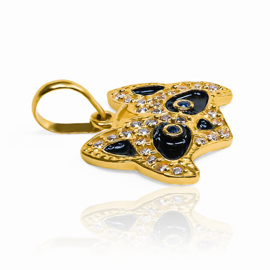 Dije Mapache JT. Confeccionado en oro 18K por Joyería Caracas, cuenta con garantía de por vida.