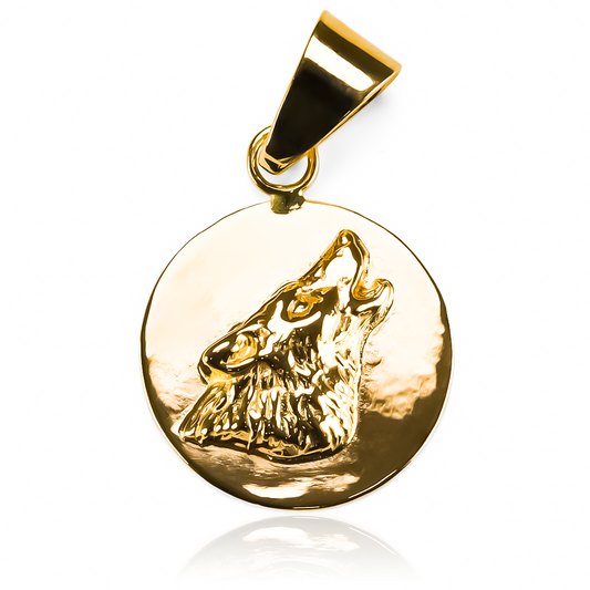 Dije Wolf JC. Un diseño exclusivo en oro 18K de Joyería Caracas, con garantía de por vida.