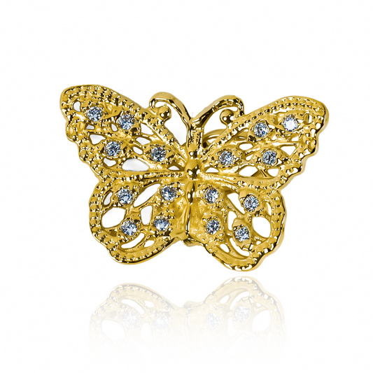 Dije white Butterfly JT. Hechos con el lujo del Oro 18K y el toque artístico de Joyería Caracas. Disfruta de la garantía para toda la vida.