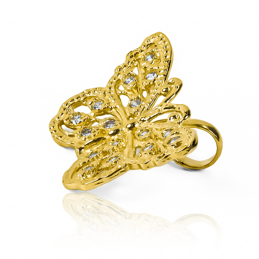 Dije white Butterfly JT. Hechos con el lujo del Oro 18K y el toque artístico de Joyería Caracas. Disfruta de la garantía para toda la vida.