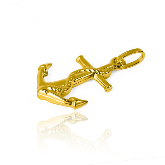 Joyas de oro 18K de Joyería Dije Ancla M I, elegancia y funcionalidad, con garantía para toda la vida.