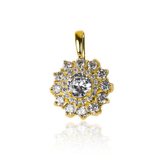 Dije Bricks & Beach II fabricado en oro de 18k de Joyería Caracas, una colección inspirada en las palmeras de la ciudad de Miami donde se resalta sus icónicas características. Además, se complementa con la particular arquitectura de este hermoso lugar, diseñada por Diego Reyes, esta joya cuenta con certificado de calidad y garantía de por vida.