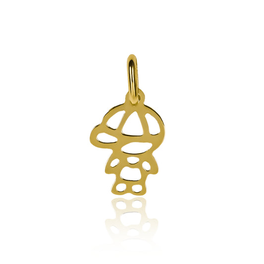 Dije Niño Silueta I, fabricado en oro de 18K por Joyería Caracas, cuenta con un certificado de calidad y garantía para toda la vida.