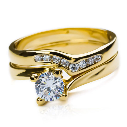 Anillo de compromiso duo san marteen, fabricado en Joyería Caracas y oro 18k de la más alta calidad, con certificado de garantía para toda la vida.