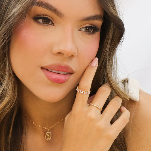 Anillo asymmetrical baguette