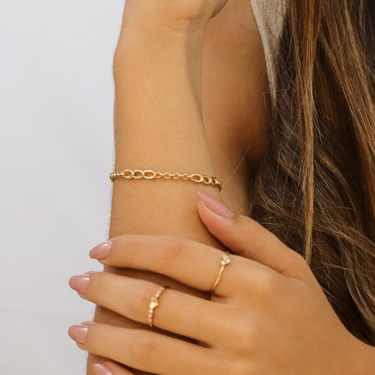 Pulsera Cubana + clips x3