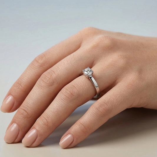 Anillo Piramid mini Moissanite 3.50mm
