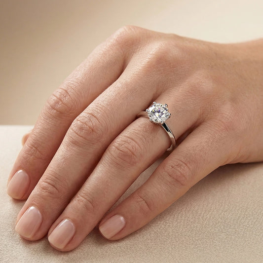 Anillo TY 6 JC Moissanite 6.0mm