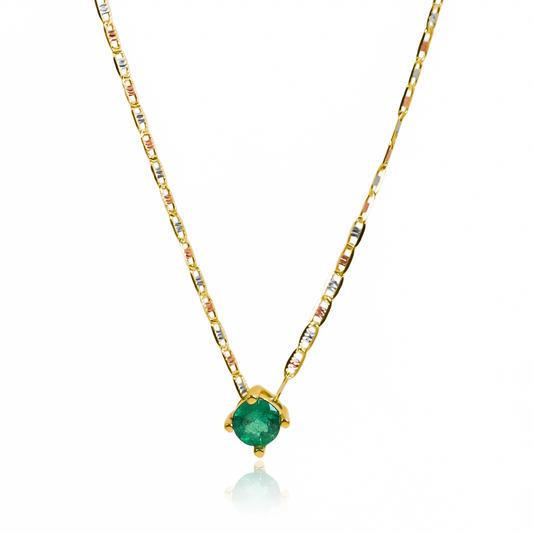 Gargantilla Escalera 3 Oros Pasante #4, elaborada en Oro 18K por Joyería Caracas, cuenta con un certificado de calidad y garantía de por vida.