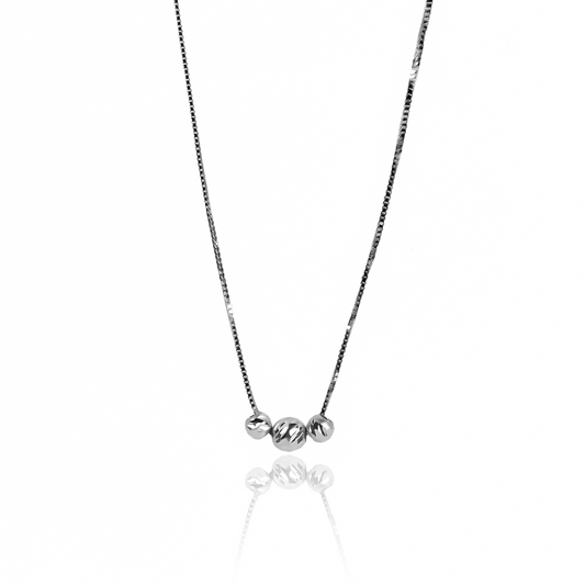 Gargantilla Venecian White 45 Facetada, fabricado en oro 18K por Joyería Caracas, cuenta con un certificado de calidad y garantía de por vida.