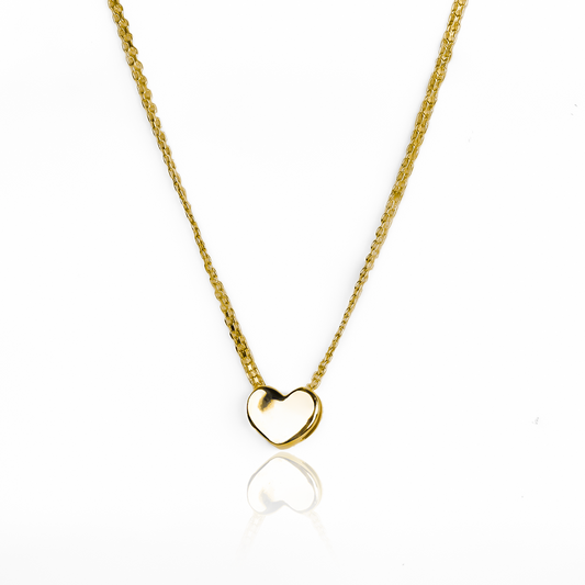 Gargantilla Bismarck Corazón Pasante L, fabricado en oro 18K por Joyería Caracas, cuenta con un certificado de calidad y garantía de por vida.