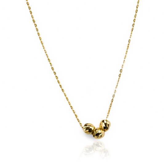 Gargantilla Ilusión 40 Amarilla, fabricada en oro 18K por Joyería Caracas, cuenta con un certificado de calidad y garantía de por vida.