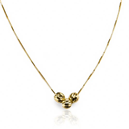 Gargantilla Veneciana 45 Amarilla, fabricada en oro 18k por Joyería Caracas, cuenta con un certificado de calidad y garantía de por vida.