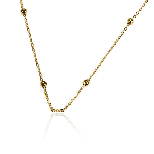 Gargantilla Special Sphere 50, elaborada en oro 18k por Joyería Caracas, cuenta con un certificado de calidad y garantía de por vida.