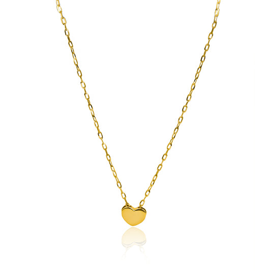 Gargantilla Corazón Pasante L, fabricado en oro 18k por Joyería Caracas, cuenta con un certificado de calidad y garantía de por vida.