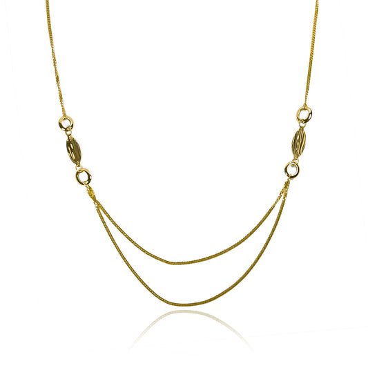 Gargantilla O Especial I, fabricada en oro 18K por Joyería Caracas, cuenta con un certificado de calidad y garantía de por vida.