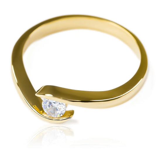 Anillo de compromiso waves II, fabricado en oro 18k con certificado de calidad y garantía de por vida, diseñado por Joyería Caracas.