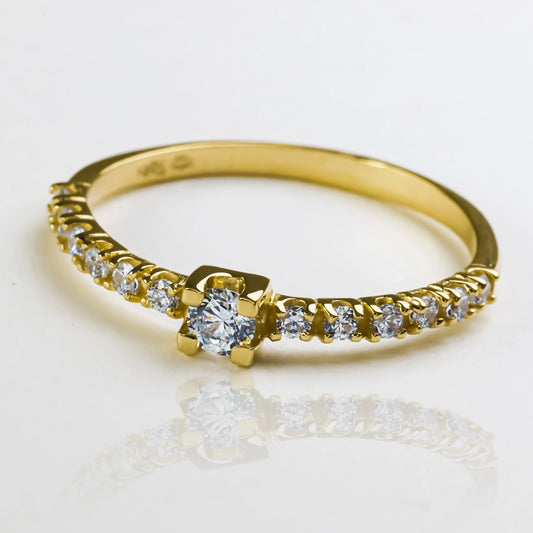 Anillo de compromiso linklove de Joyería Caracas de oro 18k con certificado de calidad y garantía de por vida.