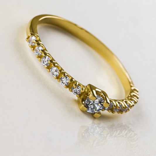 Anillo de compromiso linklove de Joyería Caracas de oro 18k con certificado de calidad y garantía de por vida.