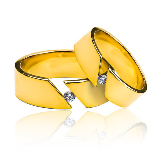 Argollas de matrimonio Lovebridge, elaboradas en oro 18 quilates por Joyería Caracas, cuentan con certificado de calidad y garantía de por vida.