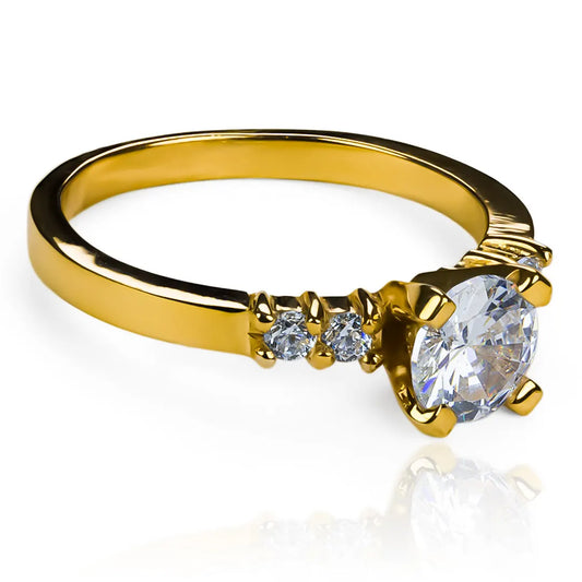 Anillo de compromiso nesJüa de Joyería Caracas, hecho en oro 18k y acompañado por un certificado de calidad y garantía que asegura su durabilidad de por vida.