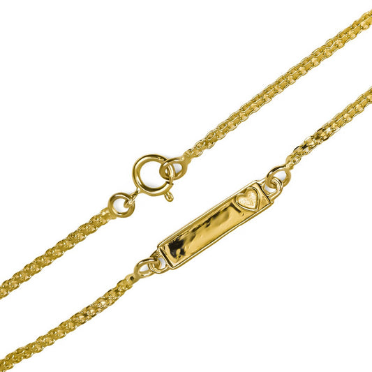 Pulsera Bismarck corazón bajo S, elaborada en Oro 18K y diseñada por Joyería Caracas. Con su garantía para toda la vida.
