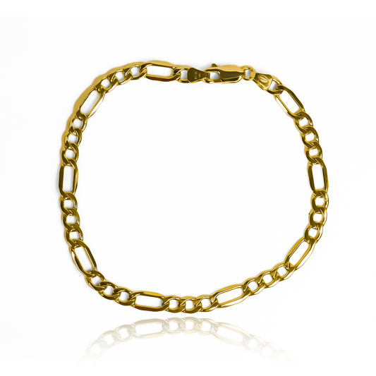 Pulsera Cubana 3x1 L de Oro 18K de Joyería Caracas, Con un diseño exclusivo y garantía de por vida.