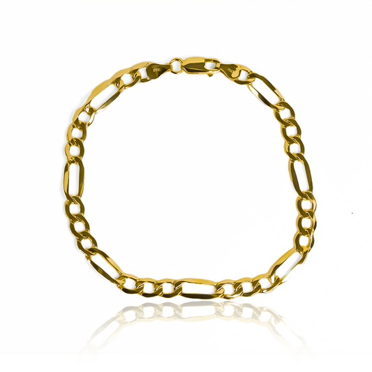 Pulsera Cubana 3x1 LL I, fabricada en oro 18K por la prestigiosa Joyería Caracas, con garantía para toda la vida.