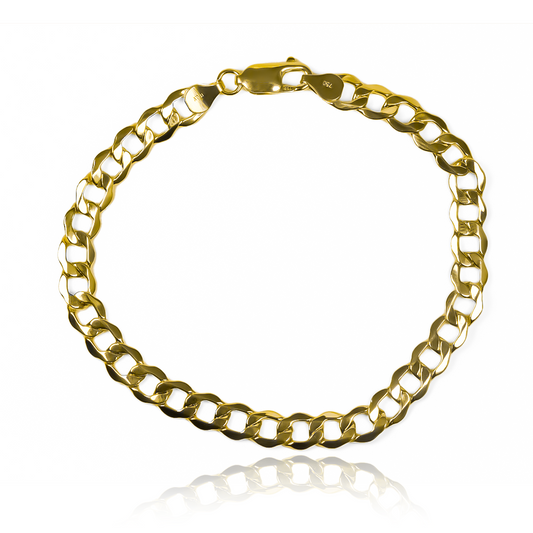 Pulsera Cubana especial L, creada con oro 18K de Joyería Caracas, con garantía para toda la vida.