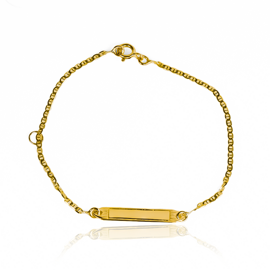 Pulsera Escalera Square de oro 18K, una obra de arte de Joyería Caracas. Con una garantía de por vida.