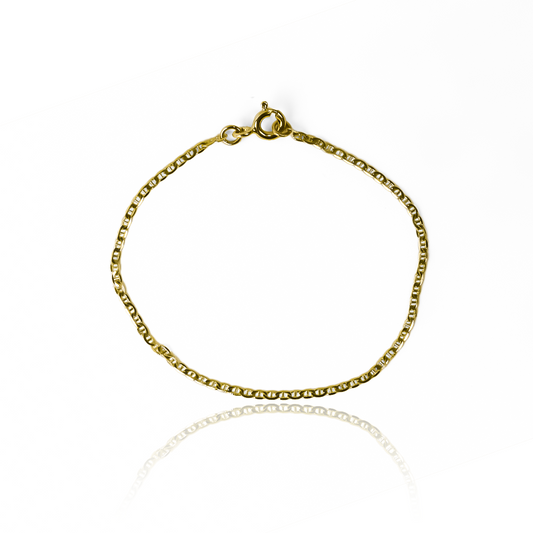 Pulsera Escalera brillante es una verdadera joya de la Joyería Caracas. Hecha de Oro 18K. Con nuestra garantía de por vida.