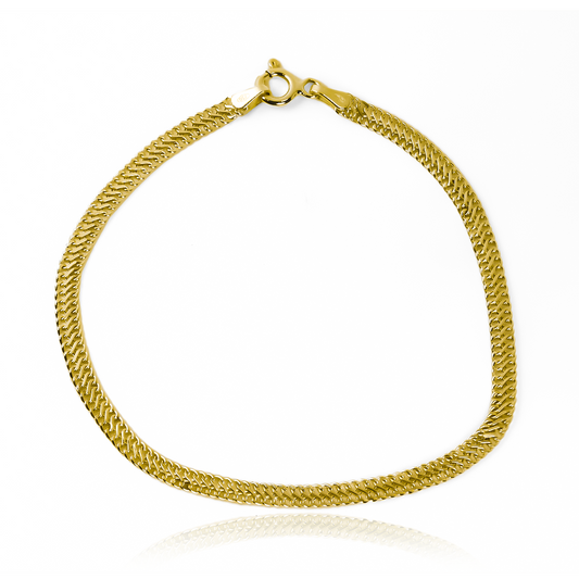 Descubre la belleza y elegancia de nuestra pulsera Saduza SS. Hecha con oro de 18K y diseñada por Joyería Caracas, esta pieza es verdaderamente exclusiva. Con una garantía de por vida, podrás disfrutar de su brillo y calidad por siempre. Una joya que realzará tu estilo y te hará sentir única.