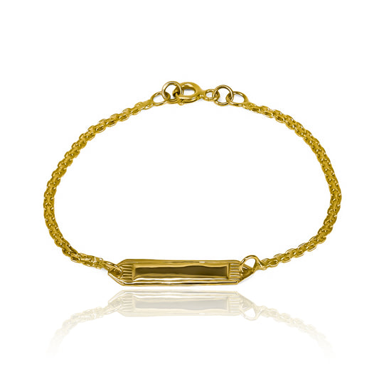 Pulsera Square Bismarck ss, hecha con oro de 18K que brilla con sofisticación. Diseñada por Joyería Caracas, esta pieza exclusiva viene con una garantía de por vida.