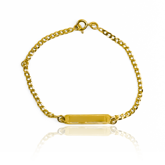 Pulsera Square Cubana seguida. Hecha con oro 18K y garantía para toda la vida por Joyería Caracas.