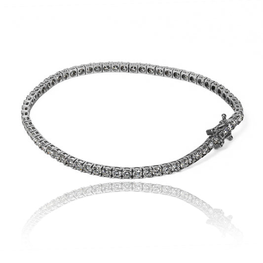 Pulsera Tennis Lab Diamonds, fabricada en Oro 18K por Joyería Caracas. Además, cuenta con una garantía para toda la vida, asegurando su calidad y exclusividad.