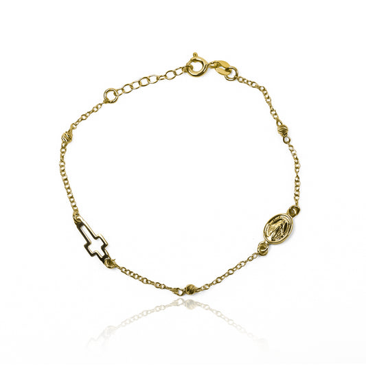 Pulsera Milagrosa y Cruz