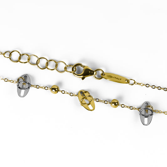 Pulsera Orbital oval fabricada en Oro 18K por Joyería Caracas. Con una garantía de por vida.