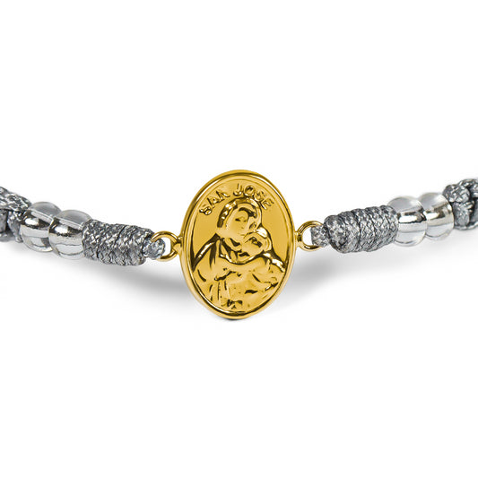 Pulsera San José L de Oro 18K. Diseñada por Joyería Caracas, garantizada para toda la vida.