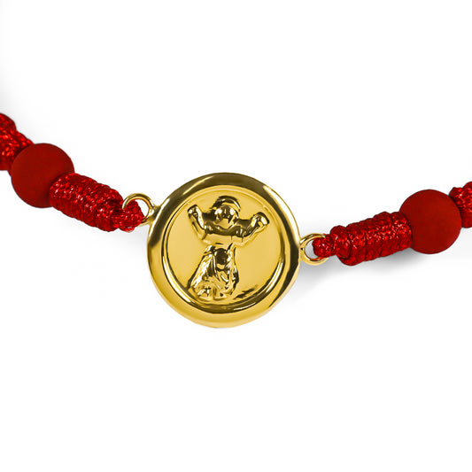 Pulsera Divino niño de Oro 18K. Diseñada por Joyería Caracas, garantizada para toda la vida.