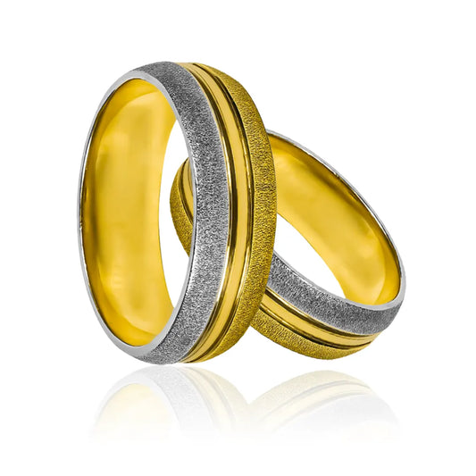 Argollas de matrimonio Relix, fabricadas en oro 18k de Joyería Caracas, cuentan con garantía de por vida.