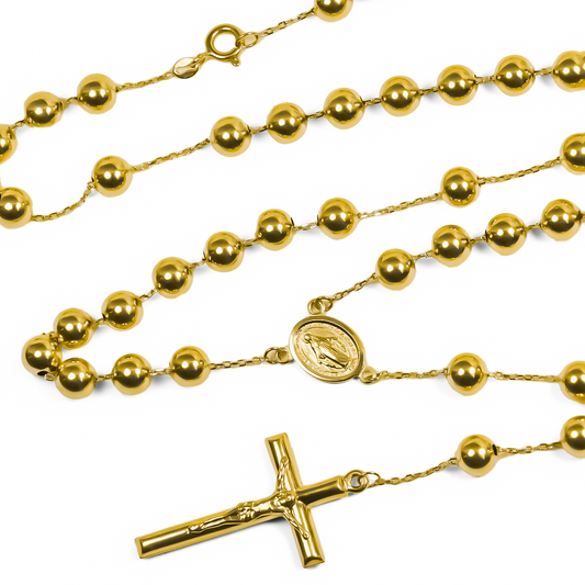 Rosario H I 60, fabricado en oro 18k por Joyería Caracas, cuenta con certificado de calidad y garantía de por vida.