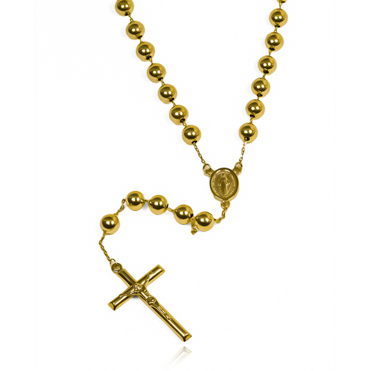 Rosario H I 60, fabricado en oro 18k por Joyería Caracas, cuenta con certificado de calidad y garantía de por vida.