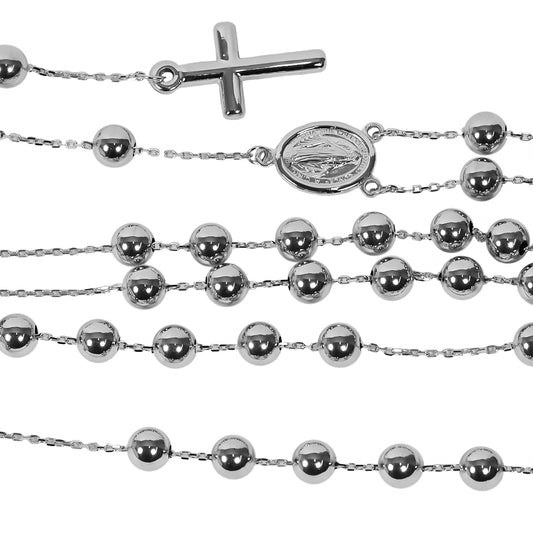 Rosario White MI 60, fabricado en oro 18k por Joyería Caracas, cuenta con certificado de calidad y garantía de por vida.