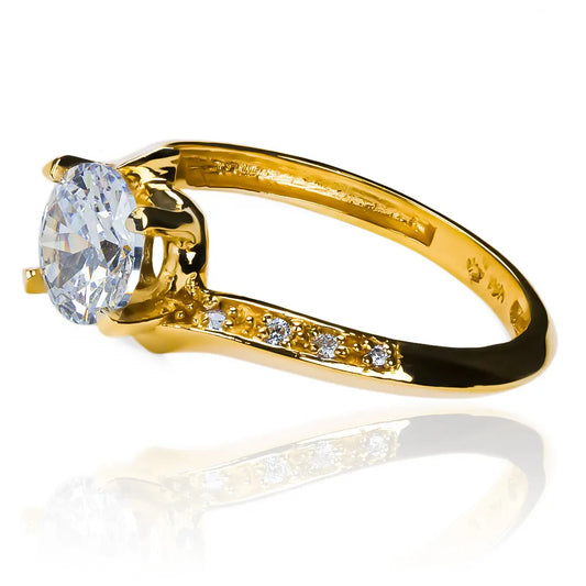 Anillo de compromiso Siim Löver de Joyería Caracas, hecho en oro 18 k y viene con un certificado de calidad y garantía para toda la vida.