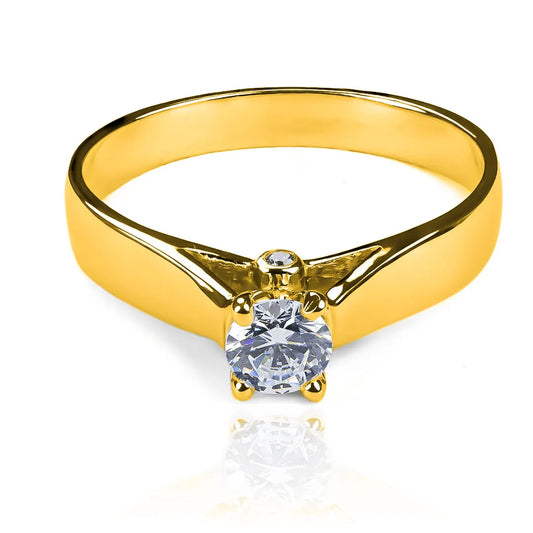 Anillo de compromiso steps de Joyería Caracas en oro 18k, cuenta con certificado de calidad y garantía de por vida.