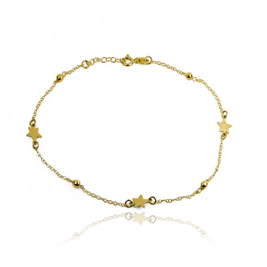 Tobillera Falling Star elaborada en Oro 18K por Joyería Caracas. Además, con nuestra Garantía para toda la vida.
